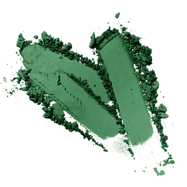 Suspicion Refill talc-free eyeshadow with silky, creamy texture and shimmering green finish.