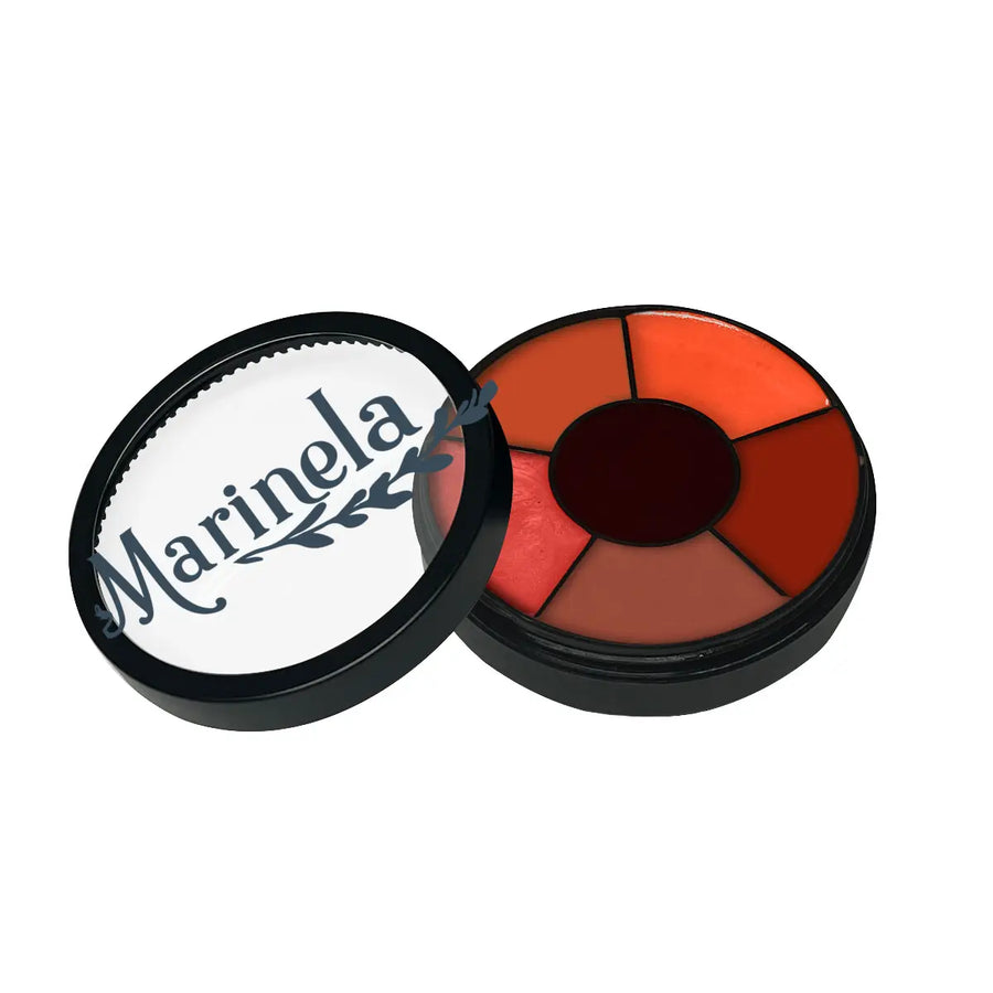 Coral Reef Wheel lipstick palette with vibrant colors and moisturizing formula.